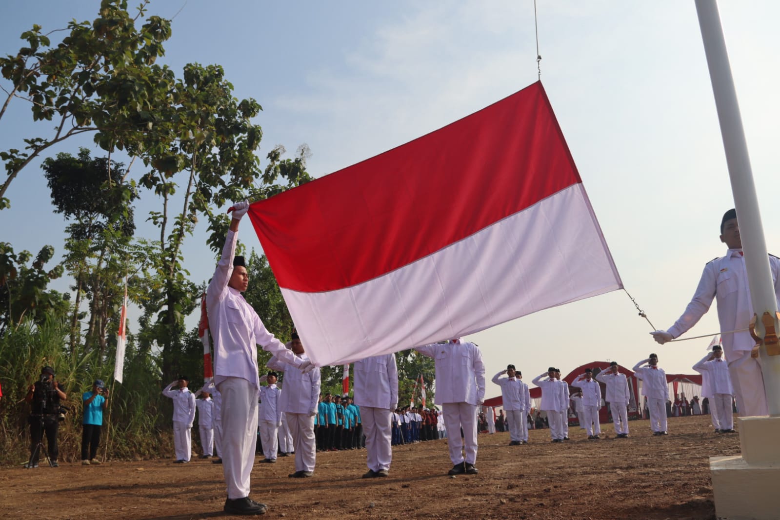 Perkumpulan AQL Gelar Upacara Bendera HUT RI ke-78 di Jonggol